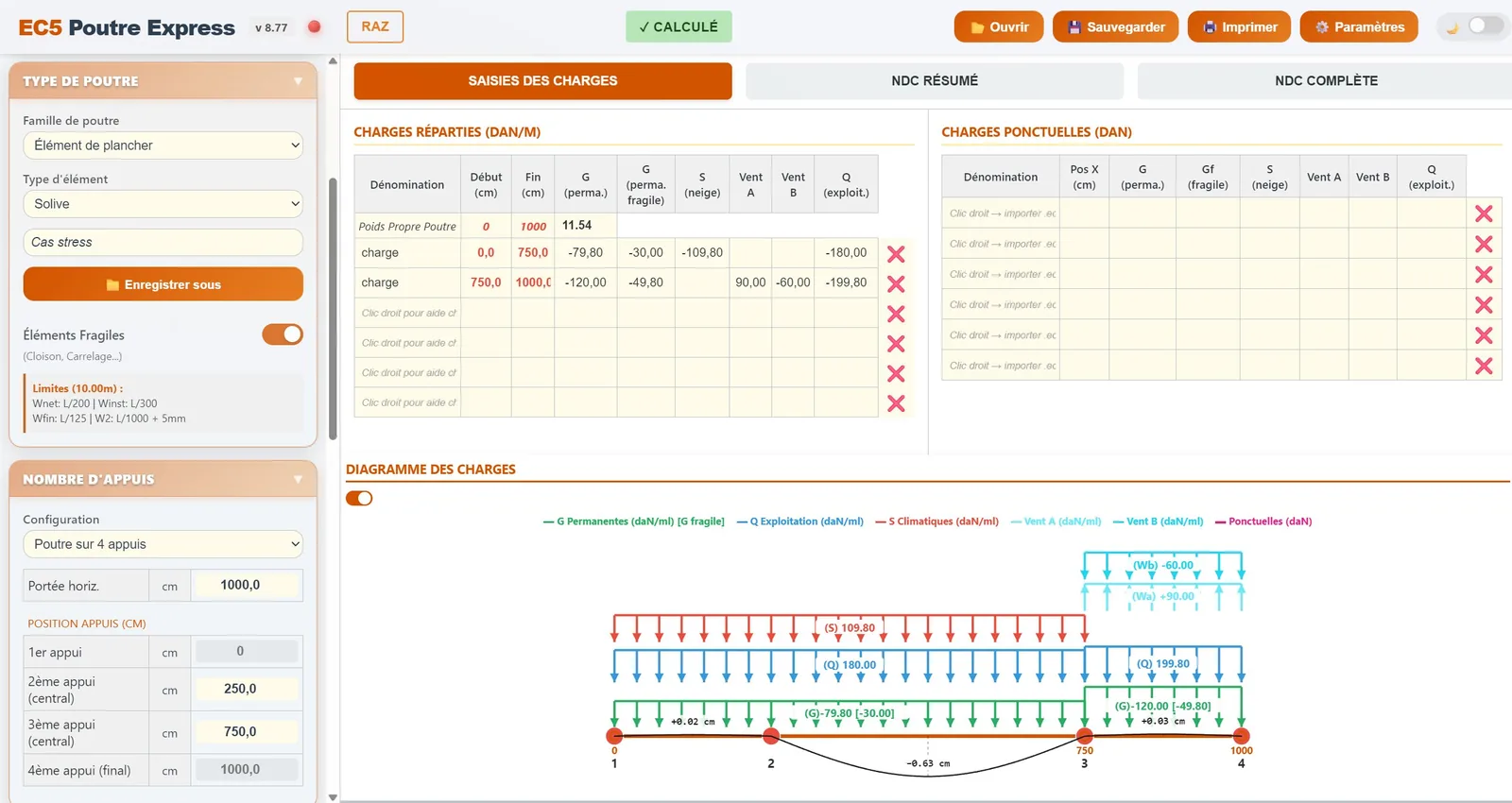 Interface en mode clair